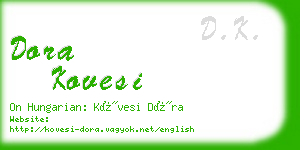 dora kovesi business card